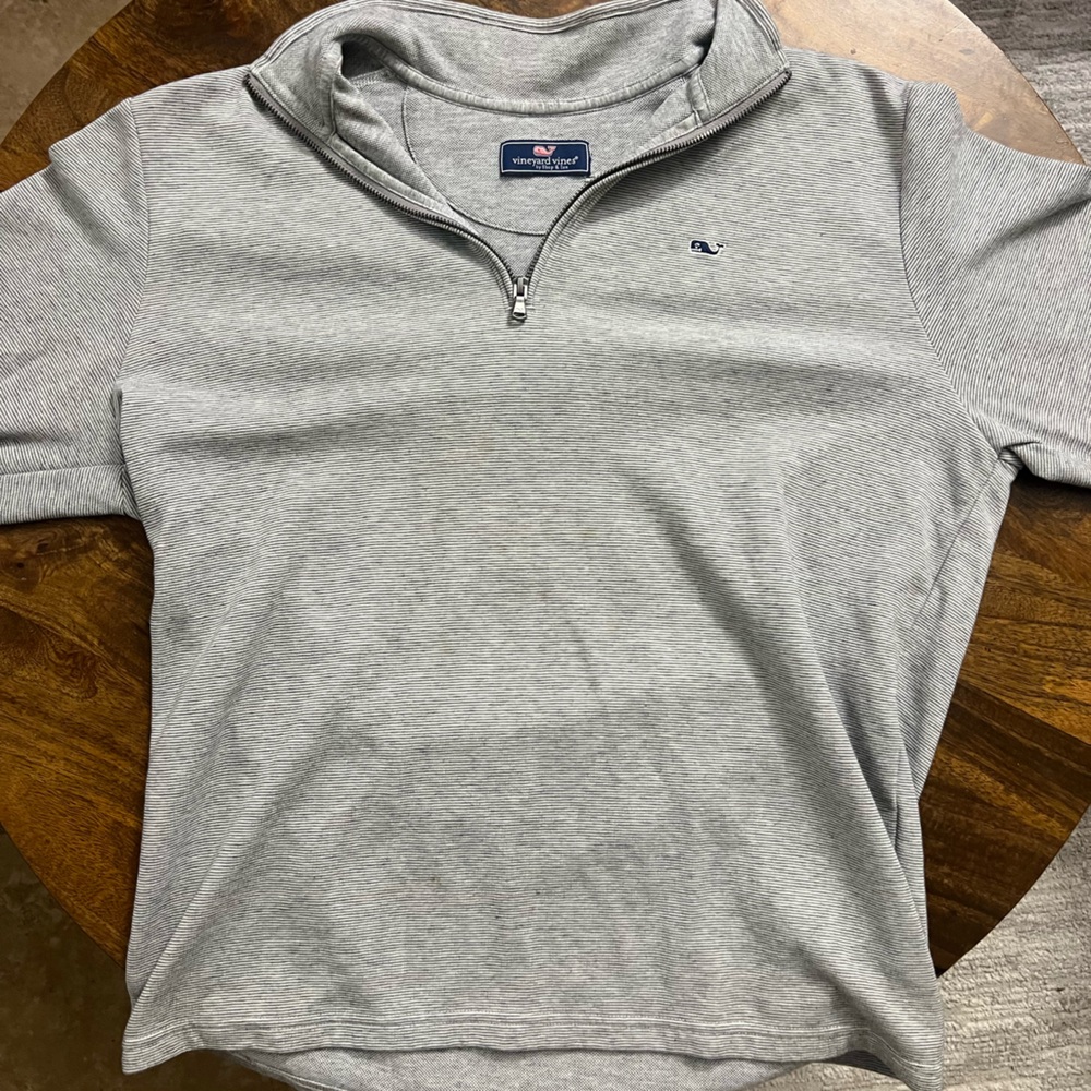 Vineyard Vines Men's Heather Gray Half-Zip Pullover